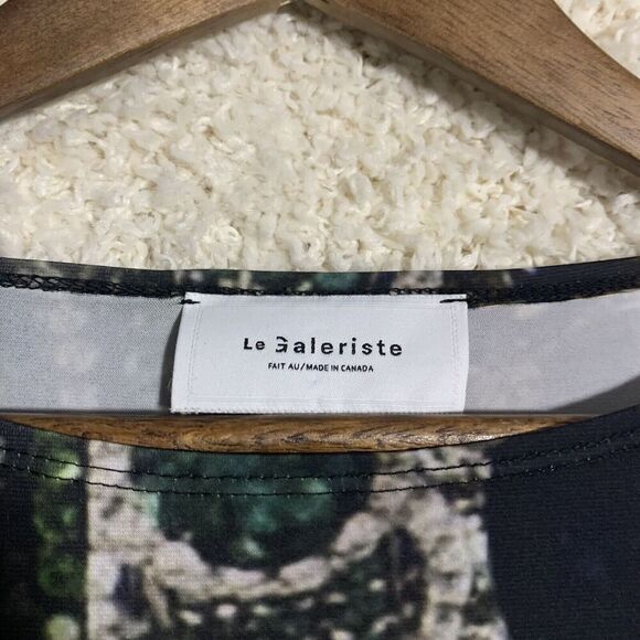 Le Galeriste Top Womens XS Multicolor 3/4 Sleeve Jewel Graphic Artwear Shirt - Picture 4 of 8